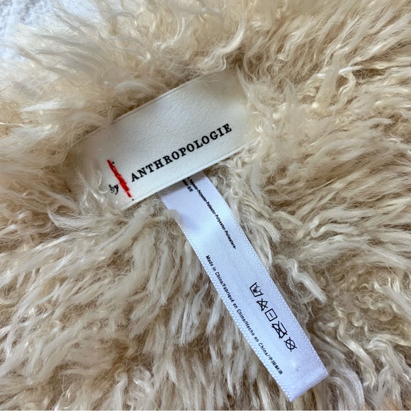 Anthropologie Faux Fur Fluffy Colorblock Scarf - Picture 6 of 14